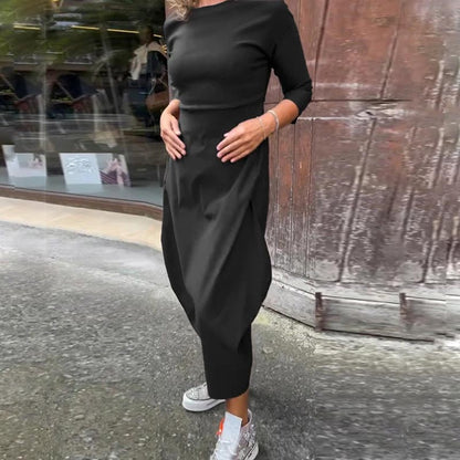 Elsbeth | Elegant Women's Midi Dress with Pocket