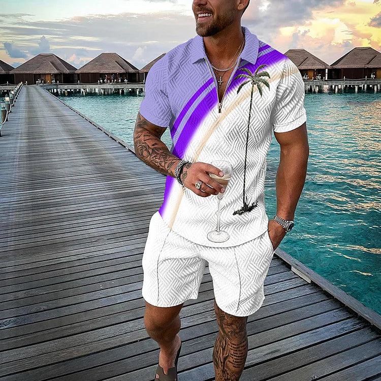 Max | Men's Relaxed Tropicana Poloshirt & Shorts Set