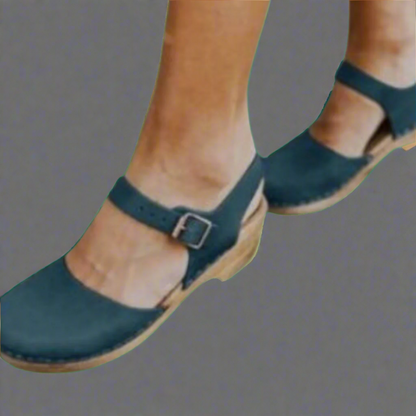 Laura | Women's Cushioned Buckle Cozy Baotou Platform Sandals
