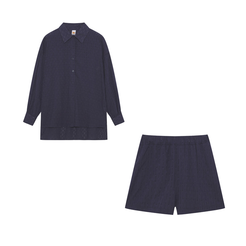 Maud | Women's Longline Stylish Shirt & Shorts Set