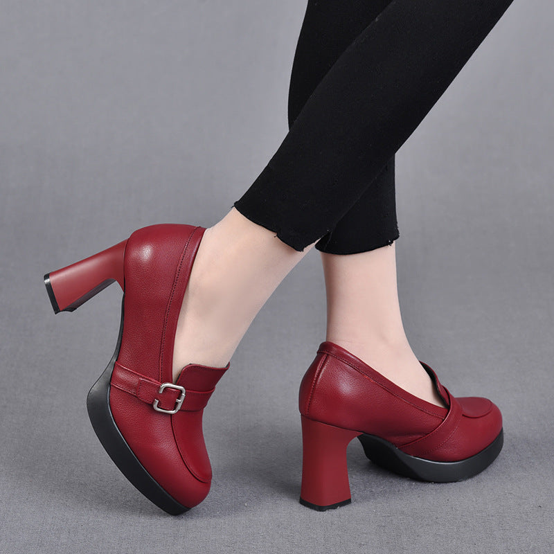 Lore | Women's Cushioned Buckle Versatile Heeled Boots