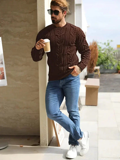 Men's Brit & Boho | Graphica Geo Jumper with Crew Neck