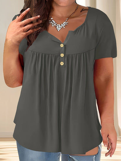 Zoey | Women's Stylish Plus Size Pleated Blouse