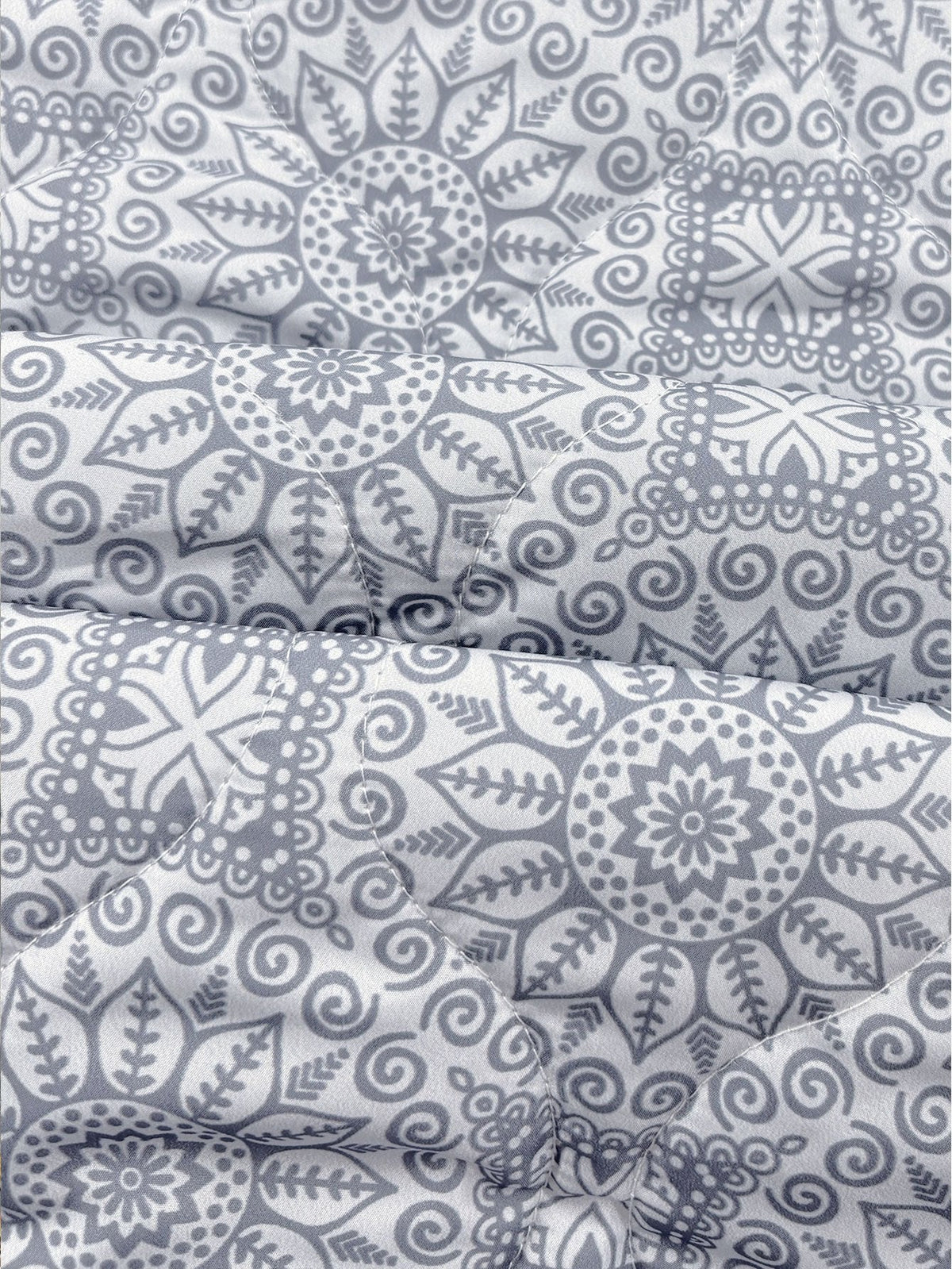 Women's Relaxed Vintage Geometric Print Quilted Jacket