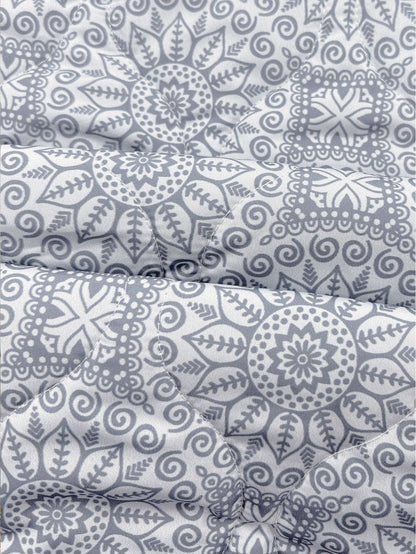 Women's Relaxed Vintage Geometric Print Quilted Jacket