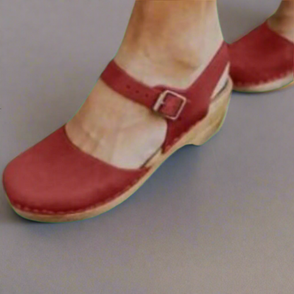 Laura | Women's Cushioned Buckle Cozy Baotou Platform Sandals