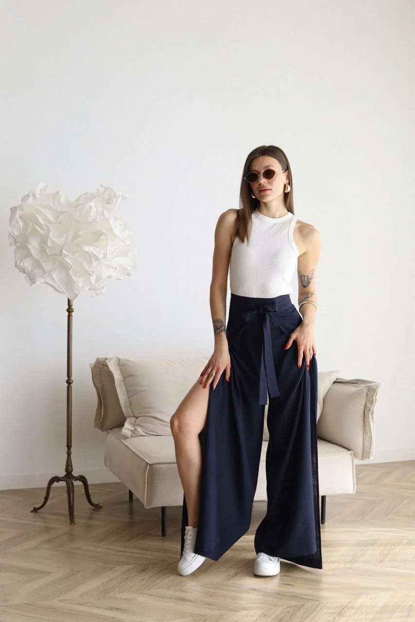 Marika | Women's Wide Trousers with Pockets