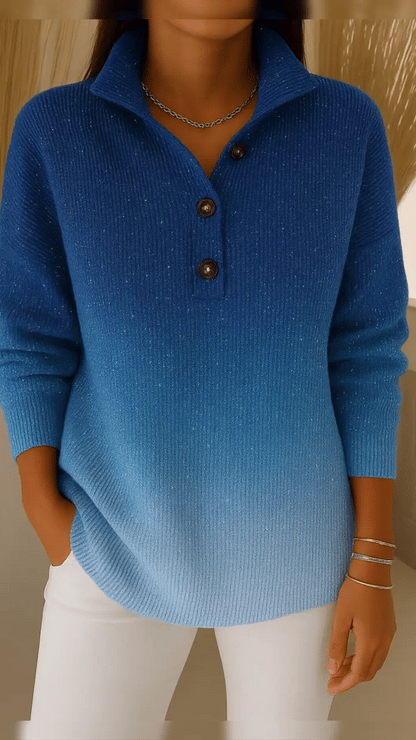 Megan | Women’s Gradient Sequin- Collared Cardigan