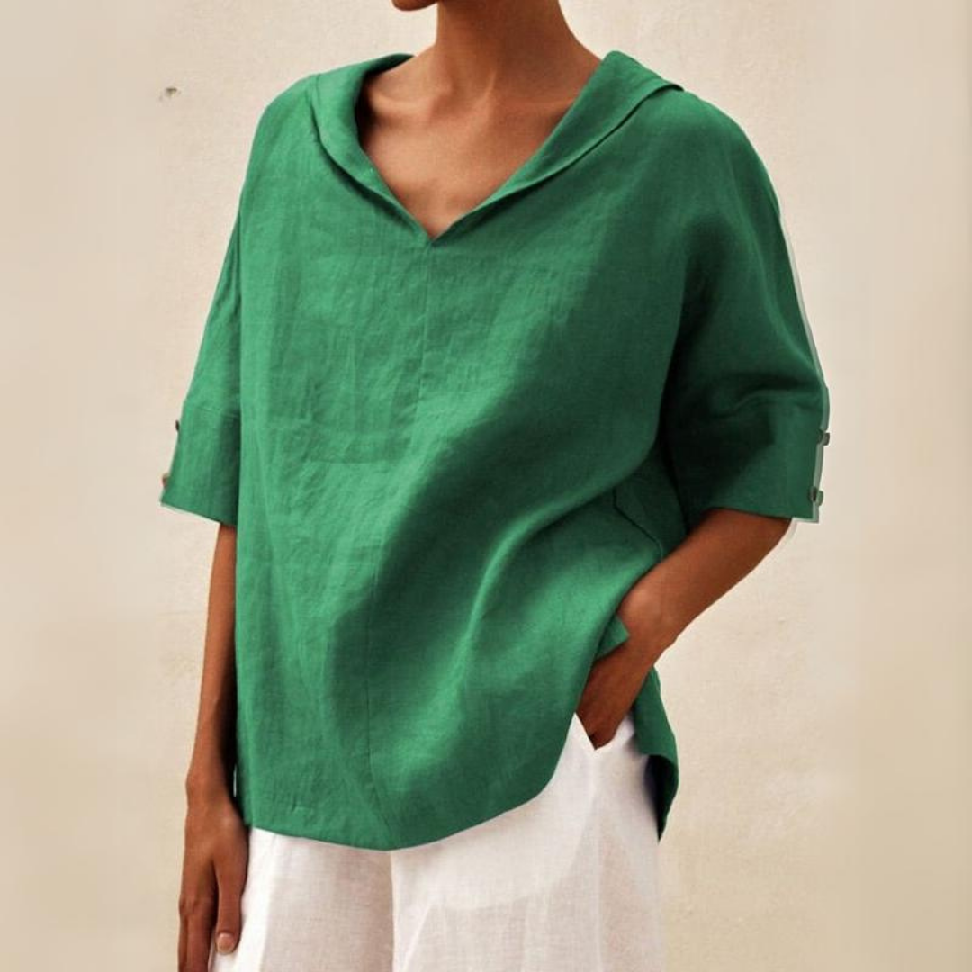 Zoe | Women's Casual Loose-Fit Blouse with Short Sleeve