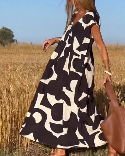 Kendall | Women's Relaxed Abstract Midi Dress