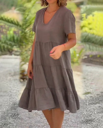 Bexley | Women's Relaxed Casual Summer V-neck Mini Dress