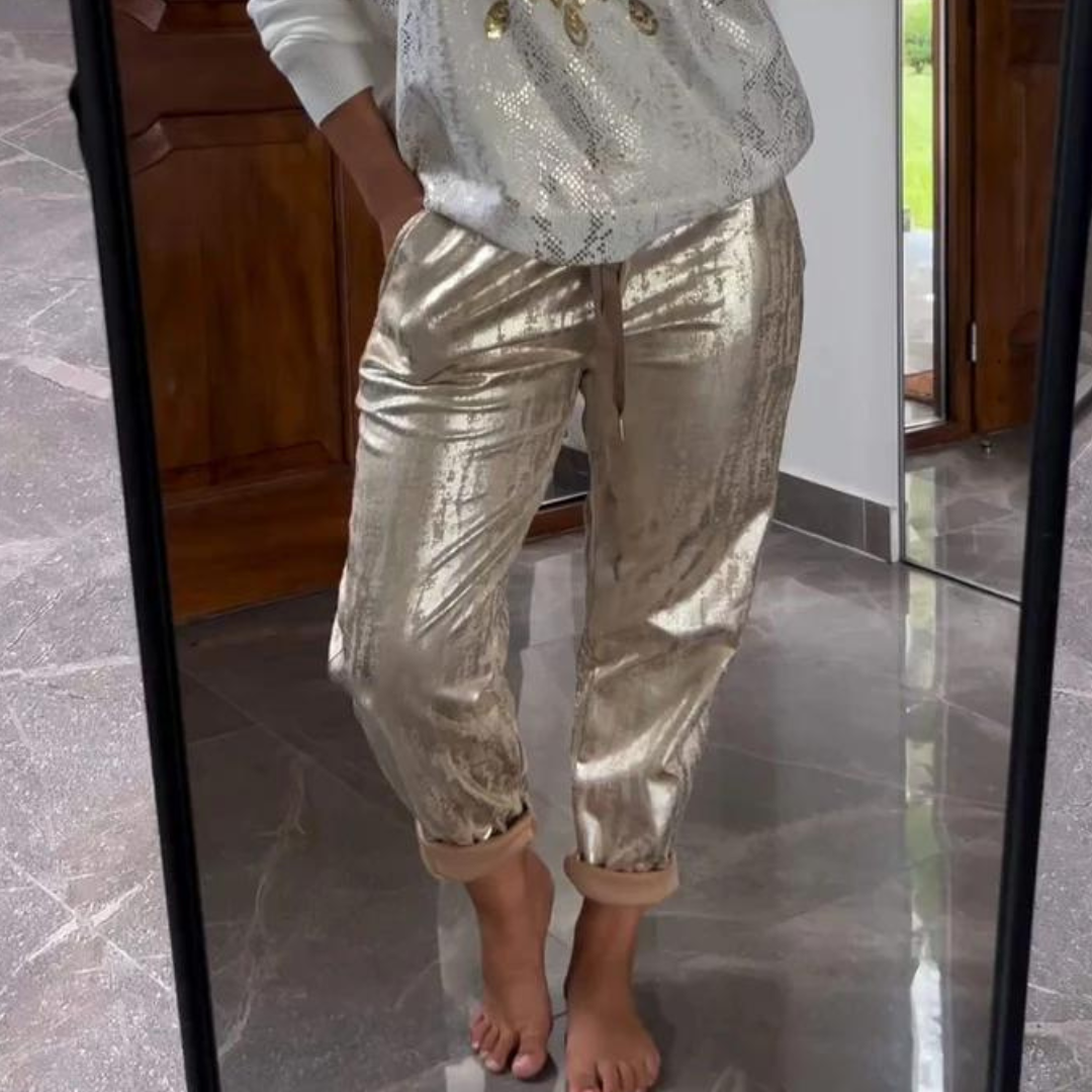 Giuseppina | Elegant Two-Piece Set: Blouse and Trousers