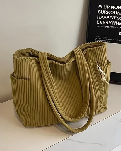 Talia | Ribbed Tote Bag