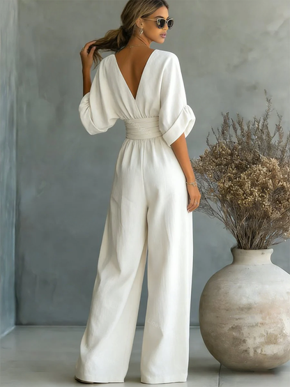 Elira | Essential V-Neck Jumpsuit