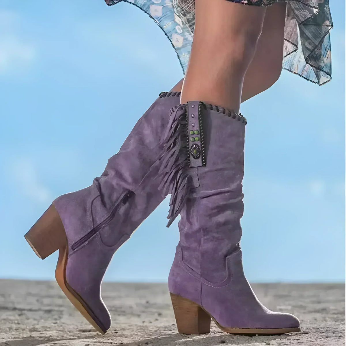 Imogen | Women's Pointed-Toe Orthopedic Boots with Fringe