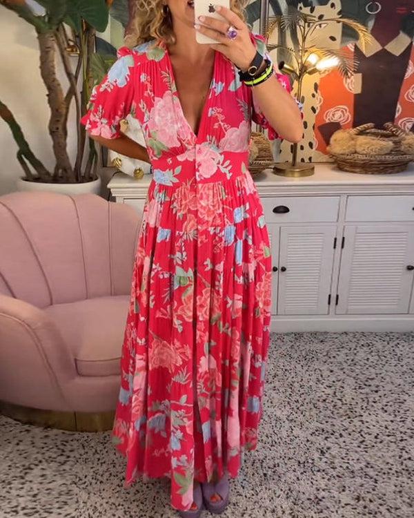 Floriana | Women's Vibrant Floral Maxi Dress