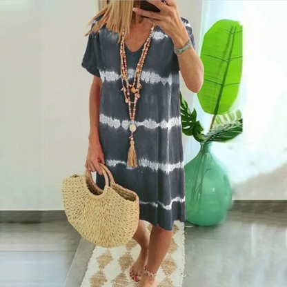 Wilma | Women's Effortless Tie-Dye Midi Dress