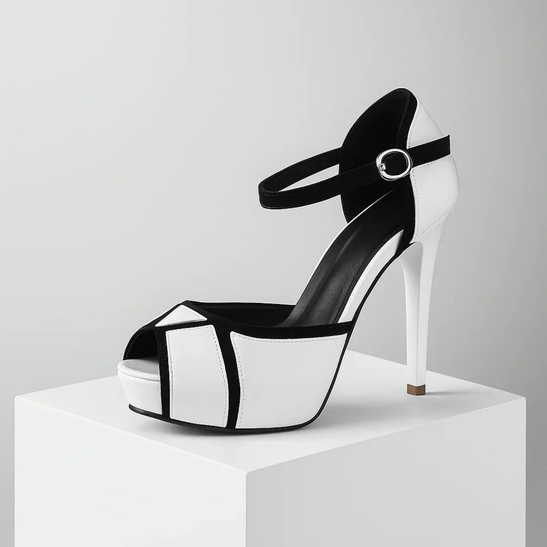 Val | Women's Cushioned Open-Toe Elegant Heels with Arch Support
