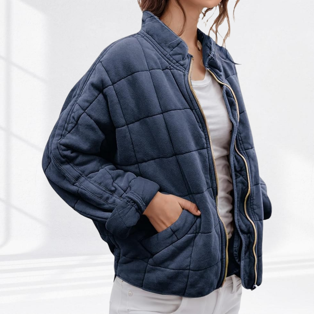 Sloane | Women's Quilted Comfort Jacket with Round Neck and Long Sleeve