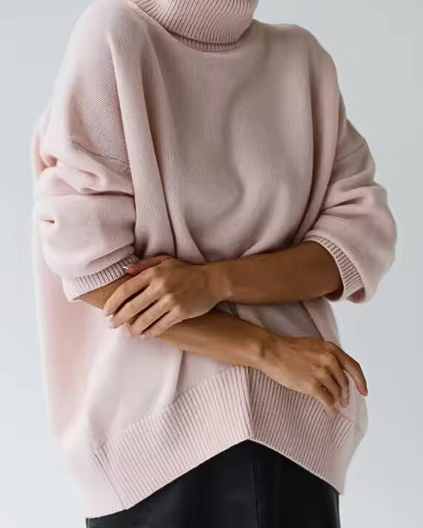 Lesley | Women's Longline Relaxed Oversized Roll Neck Jumper