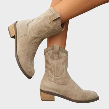 Chandler | Women's Cushioned Slip-On Cowboy-Style Ankle Boots