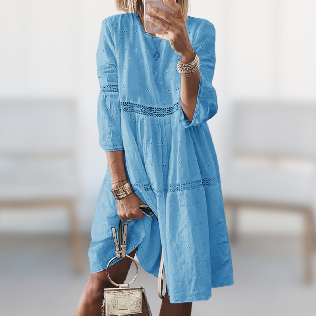 Vera | Women's Elegant Summer Midi Dress with Cut-Out