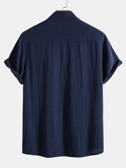 Men's Button-Up Shirt and Straight Leg Trousers in Blend
