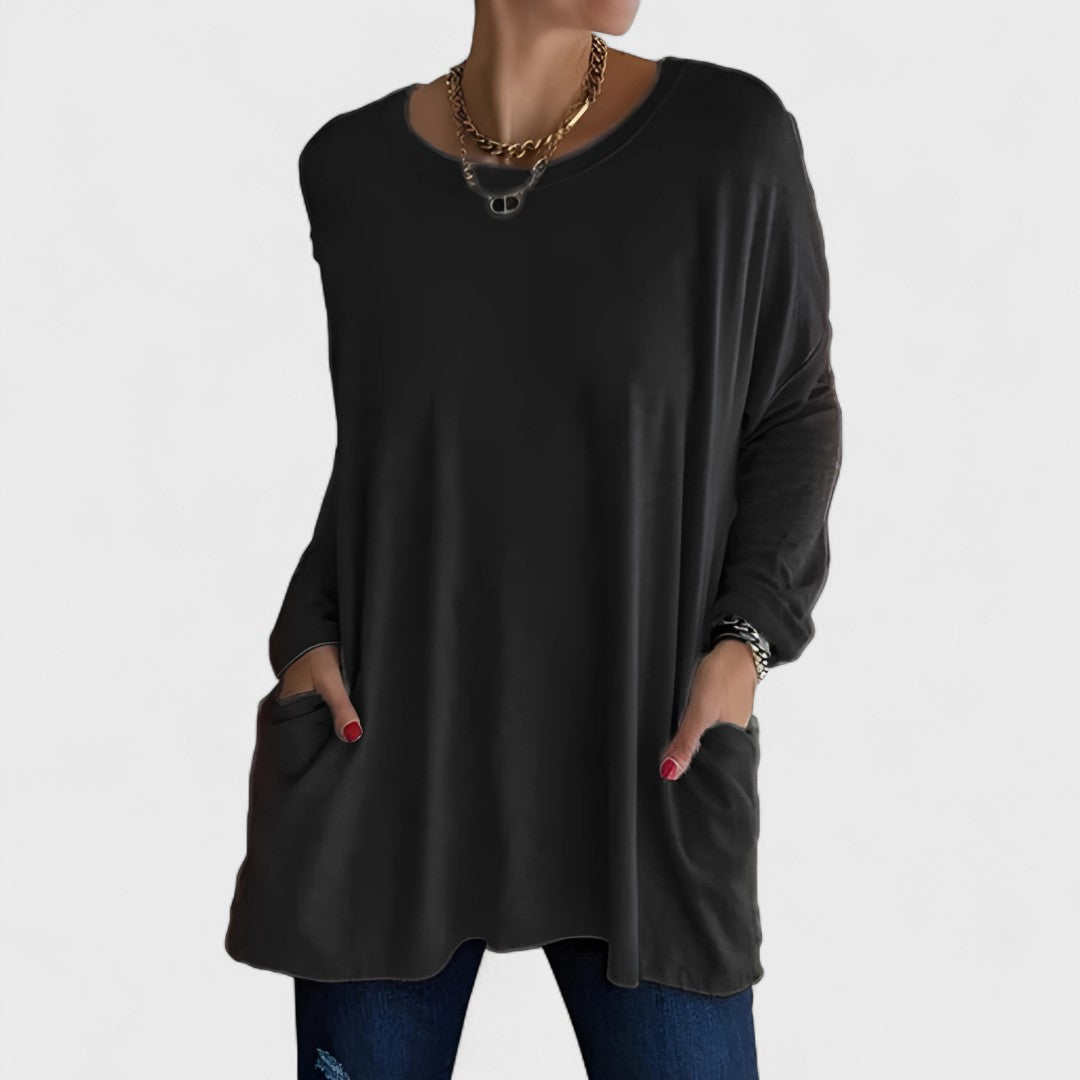 Moira | Women's Longline Casual Long Sleeve Top