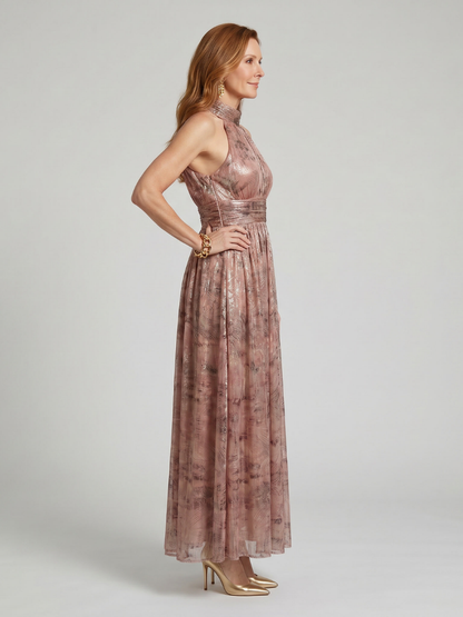 Imogen | Women's Textured Finish Sleeveless Midi Dress