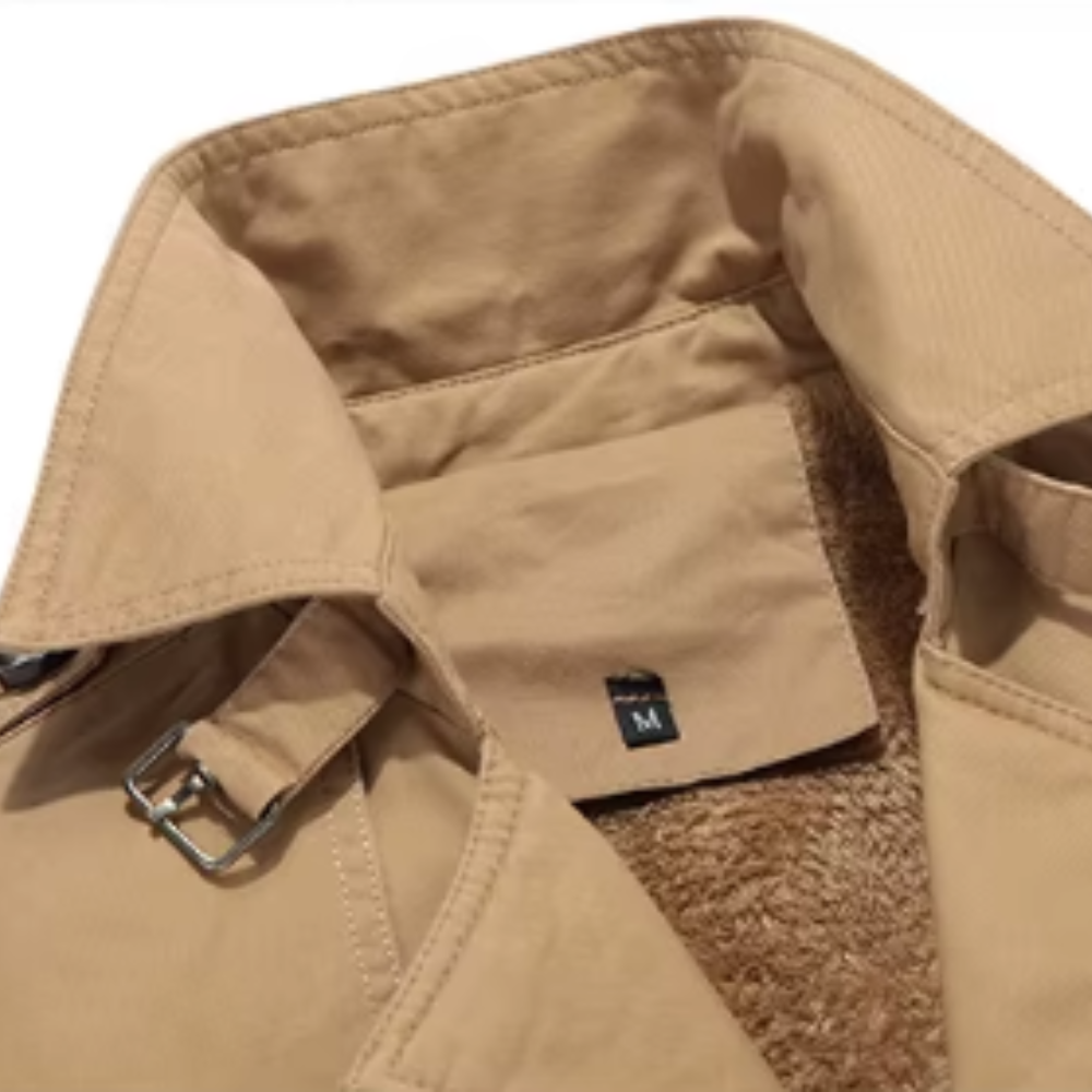 Men's Elegant Padded Trench Coat