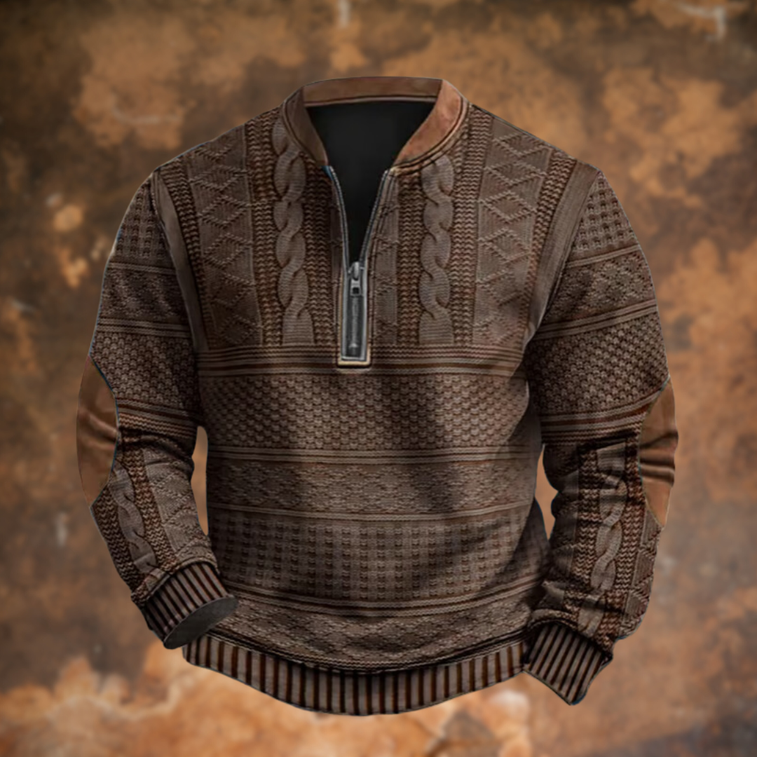 Ford | Men's Textured Half-Zip Pullover Jumper