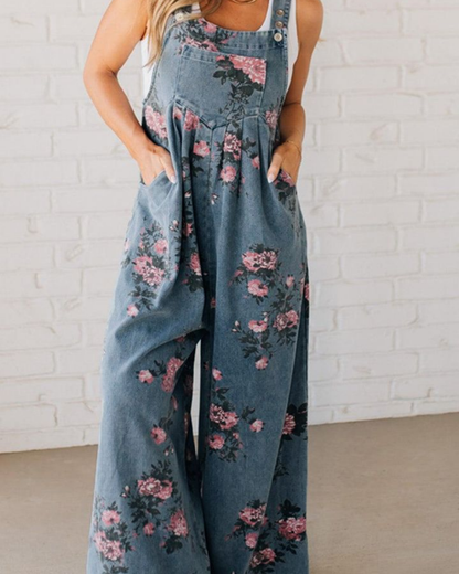 Mirona | Women's Casual Denim Overall with Pockets
