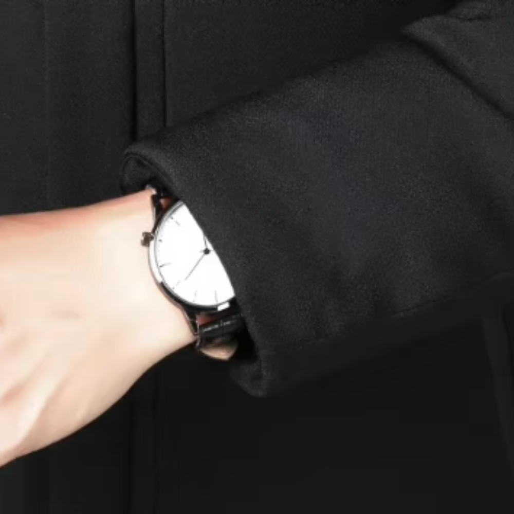 Elegant Long Men's Jacket with Long Sleeve