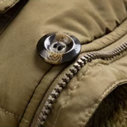 Men's Elegant Parkas Jacket with Long Sleeve