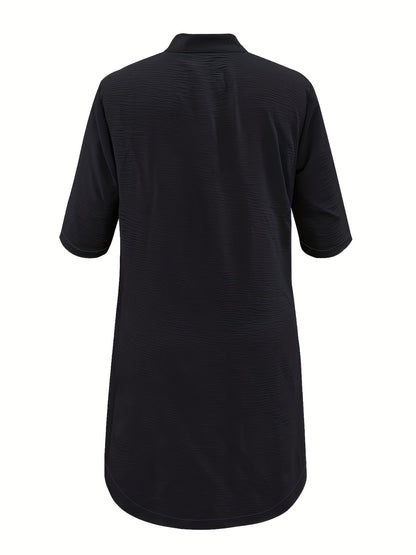 Hannah | Women's Casual Midi Dress with Button Placket