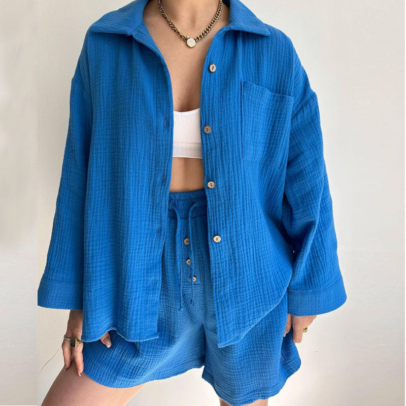 Espera | Women's Breezy Two-Piece Set with Pockets and Drawstring