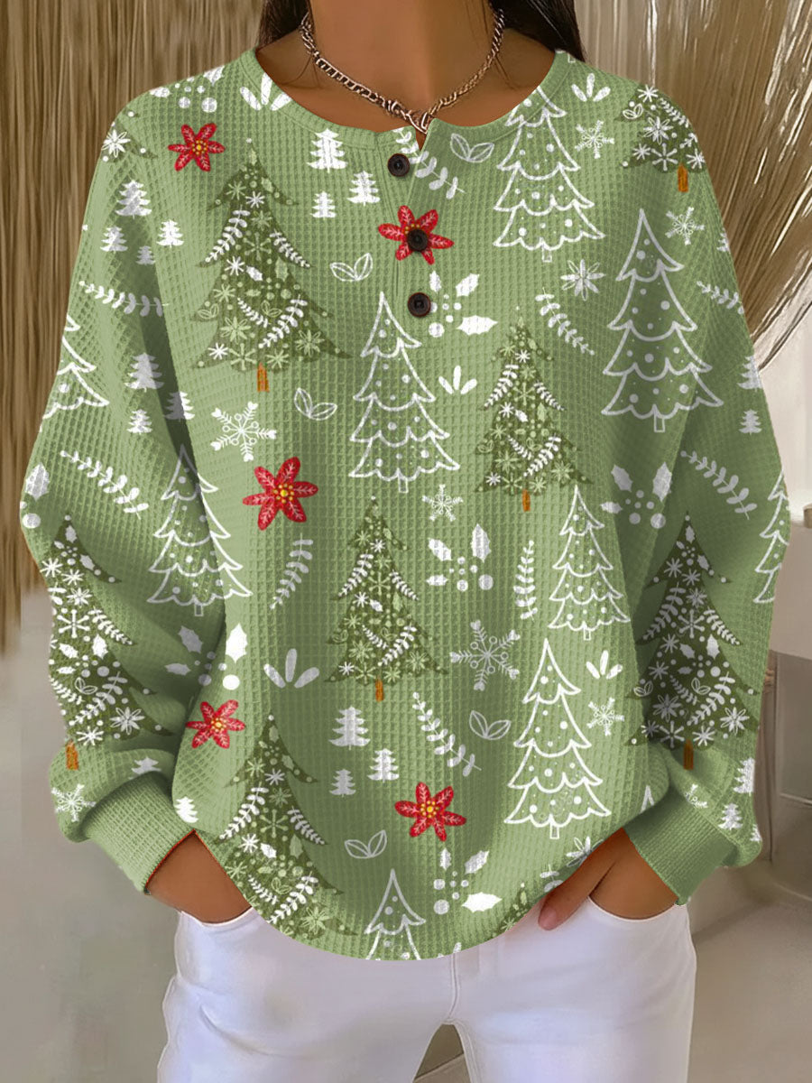 Ingrid | Women's Jumper with Christmas Tree Motif