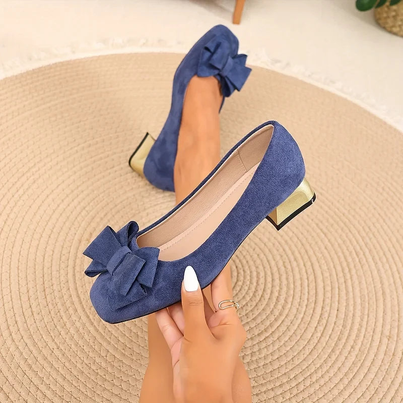 Eloria | Bow Block Heel Pumps