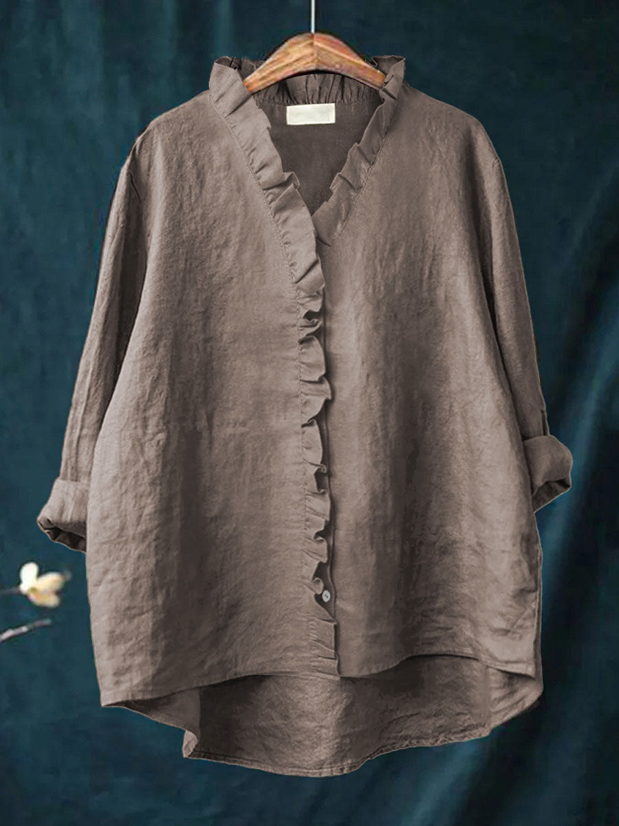 Veronica | Women's Premium Ruffled Shirt