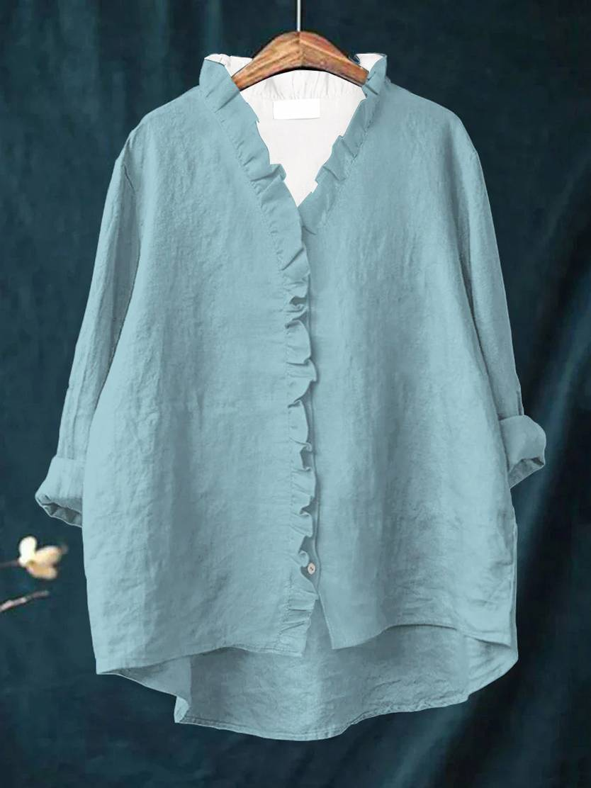 Veronica | Women's Premium Ruffled Shirt