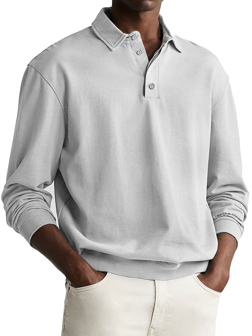Victor | Men's Vintage Polo with Long Sleeve