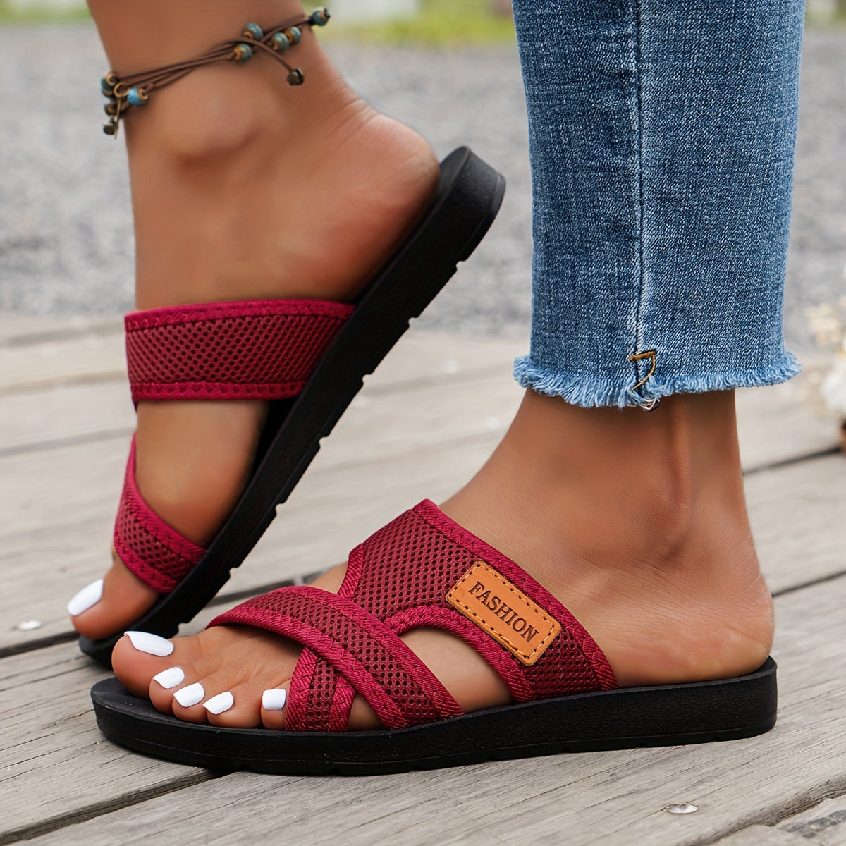 Gaia | Lightweight Open-Toe Breathable Slide Sandals