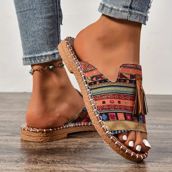 Leena | Women's Cushioned Open-Toe Comfortable Flat Orthopedic Sandals