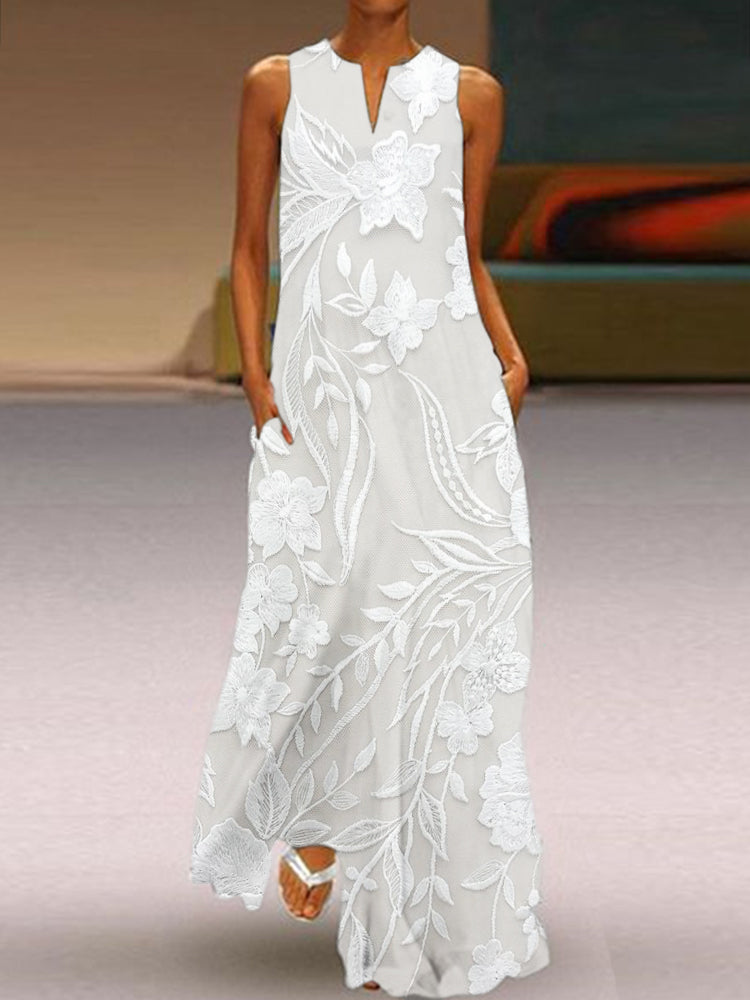 Meliora | Women's Luxe Printed Maxi Dress