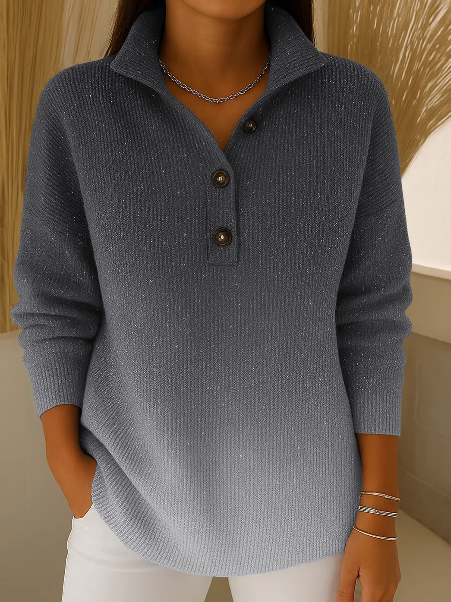Megan | Women’s Gradient Sequin- Collared Cardigan