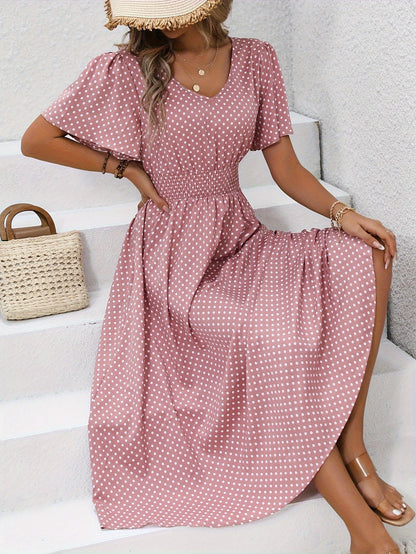 Livia | Women's Summer Dress with Short Sleeve