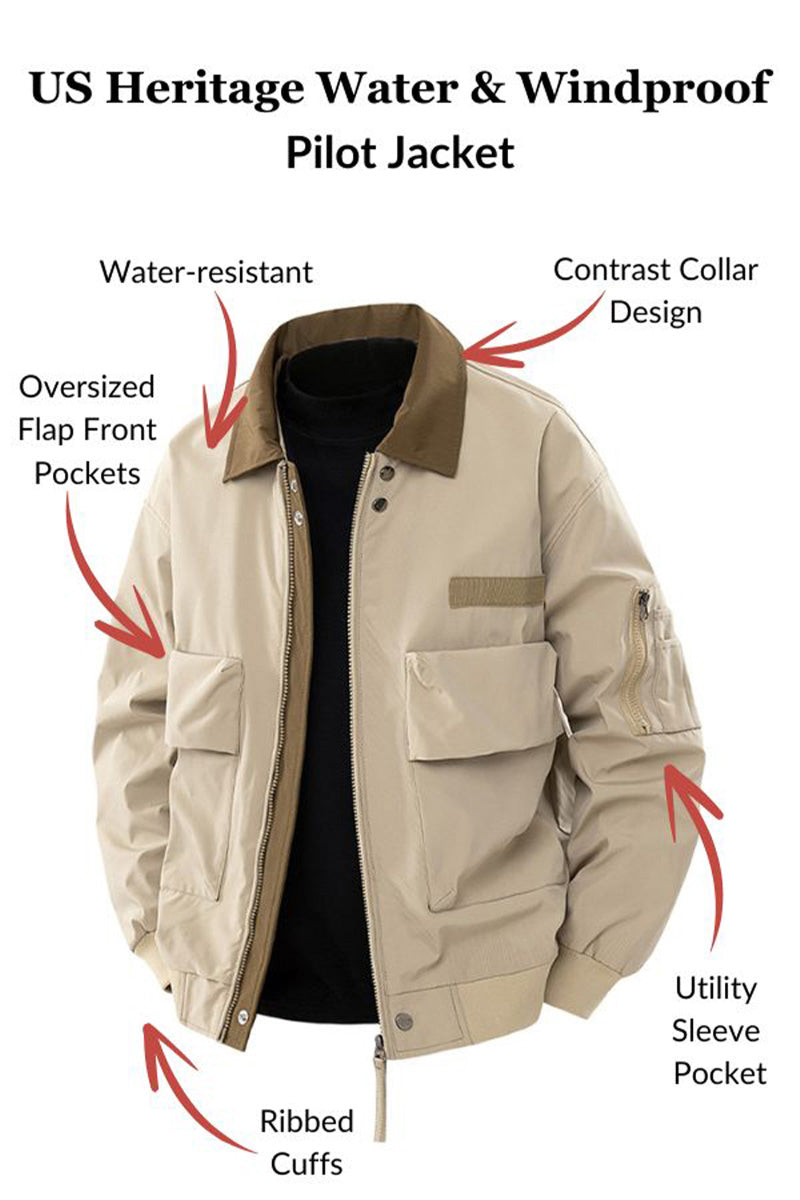 Women's Us Heritage Water & Windproof Pilot Jacket with Pockets