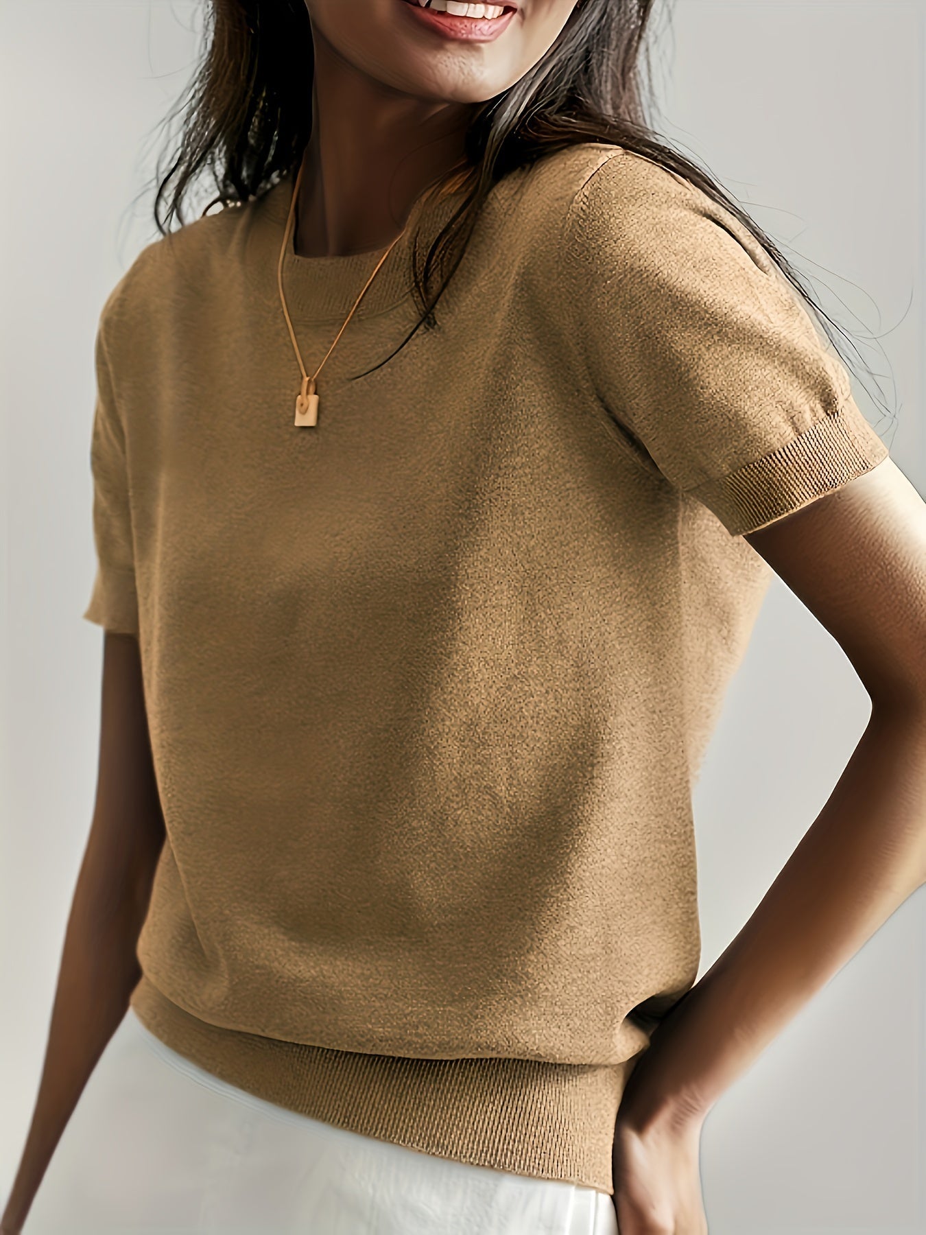 Leah | Women's Relaxed Casual Short Sleeve Top