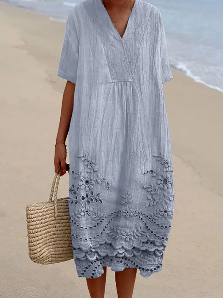 Evessa | Women's Summer Printed Midi Dress