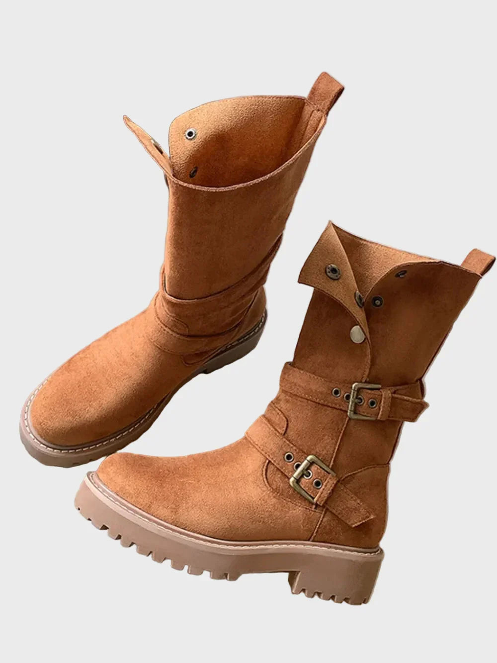 Harlow | Women's Orthopedic Buckle Winter Fur High Boots